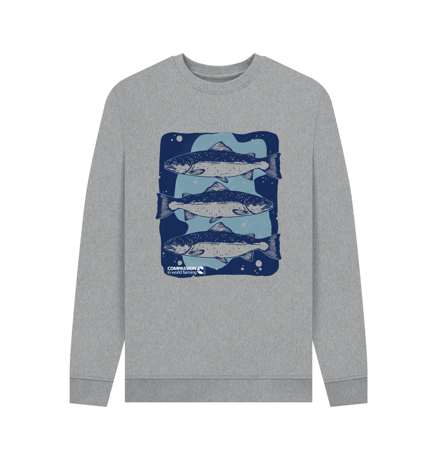 Light Heather Printed Sweater Front