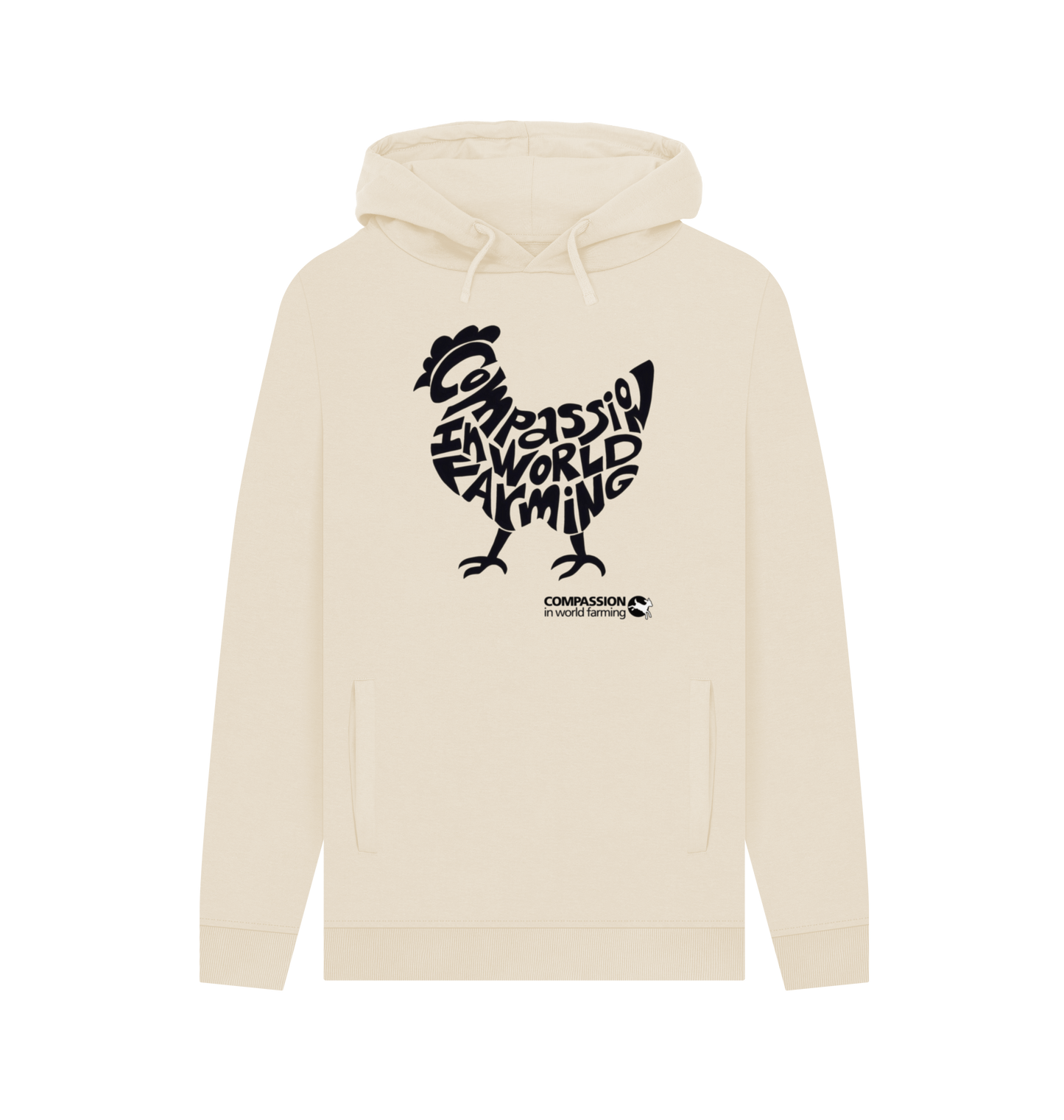 Oat Printed Hoody Front