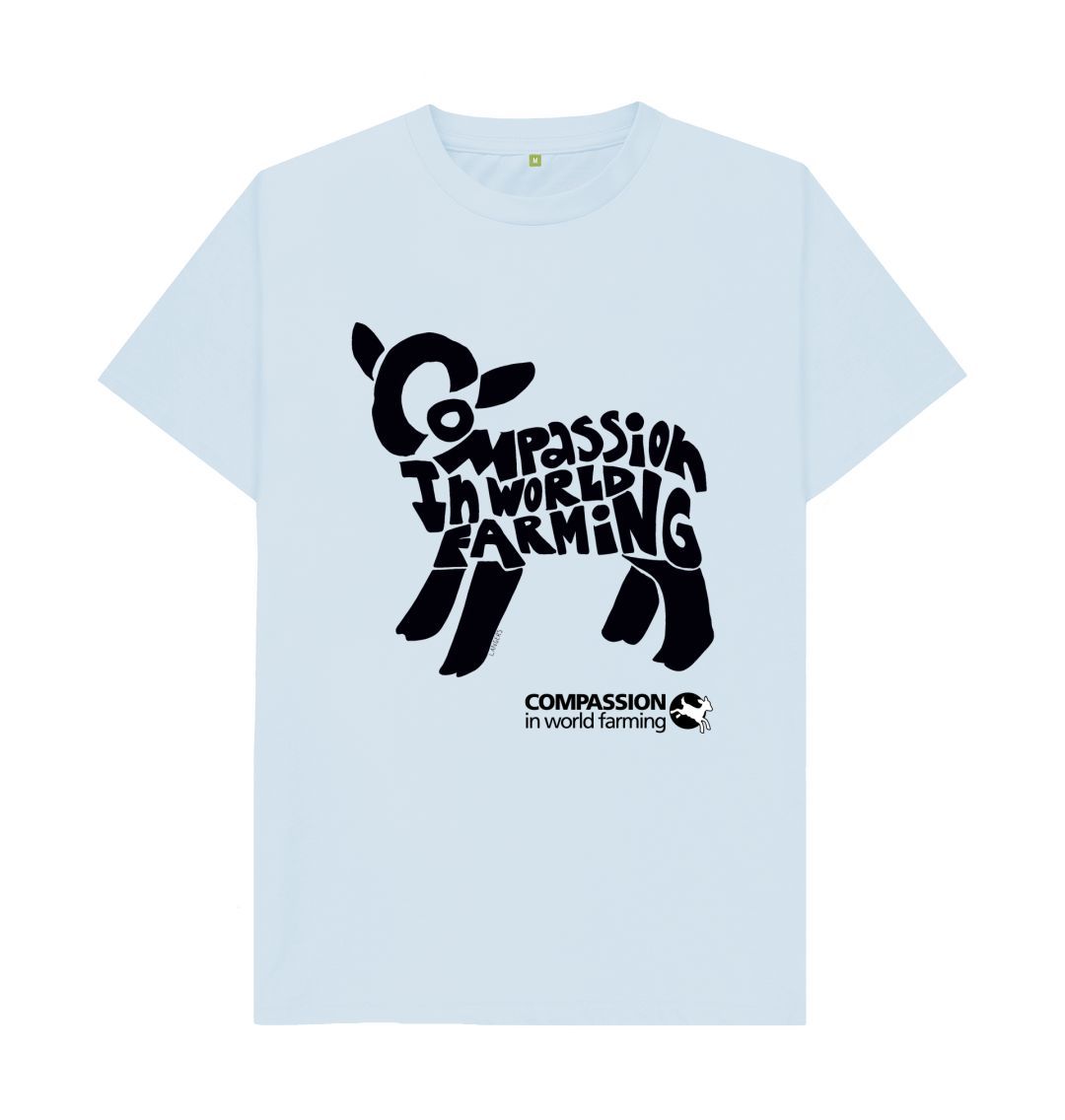 Sky Blue Men's Compassion Lamb T-Shirt