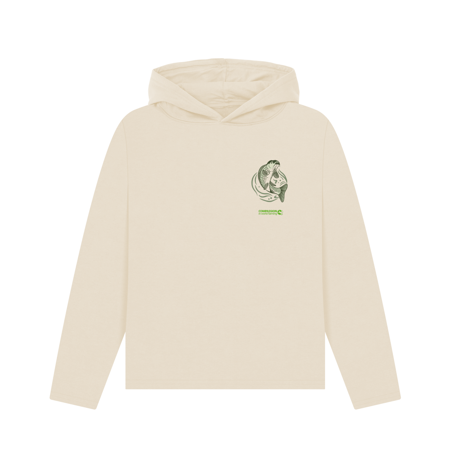 Oat Printed Hoody Front