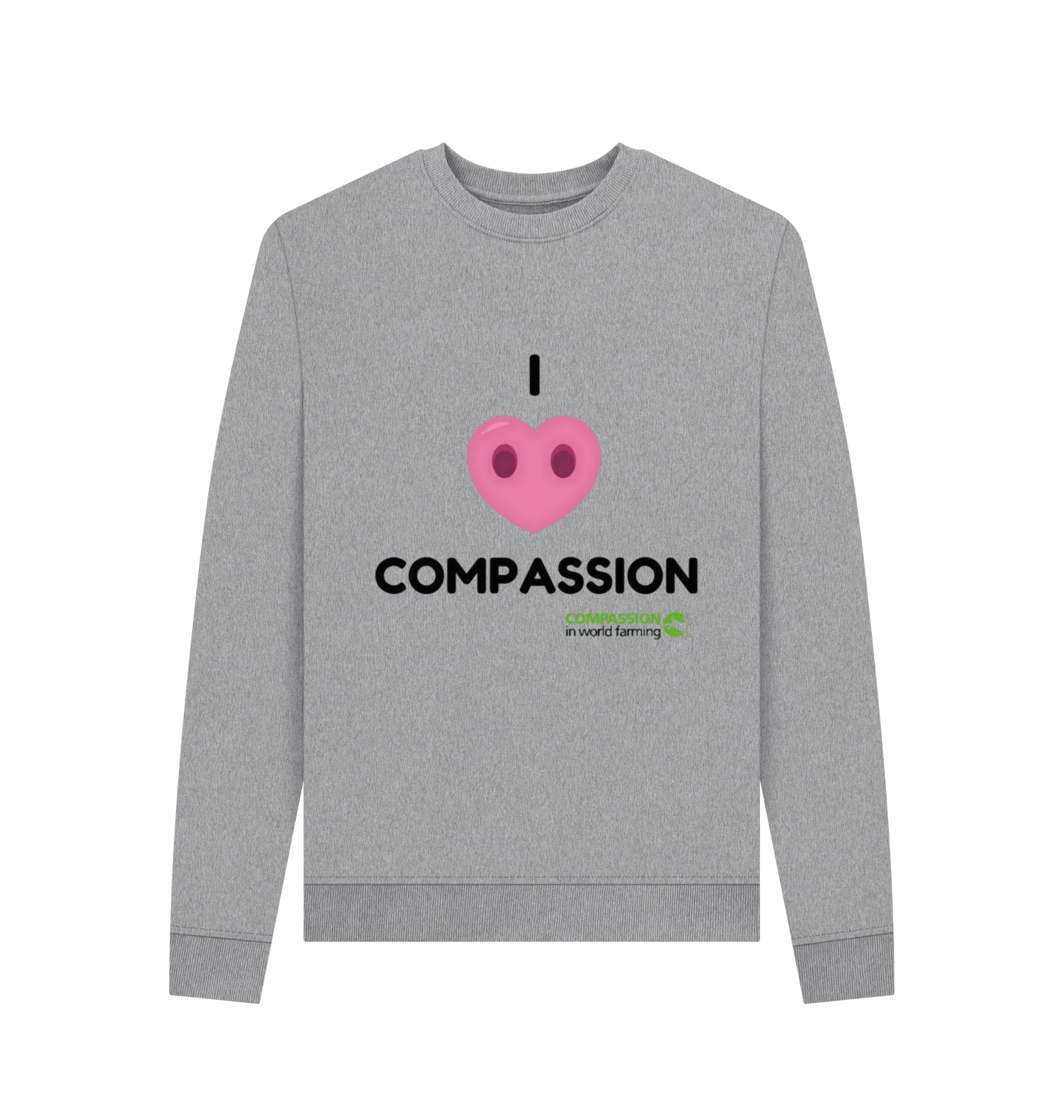 Light Heather Printed Sweater Front