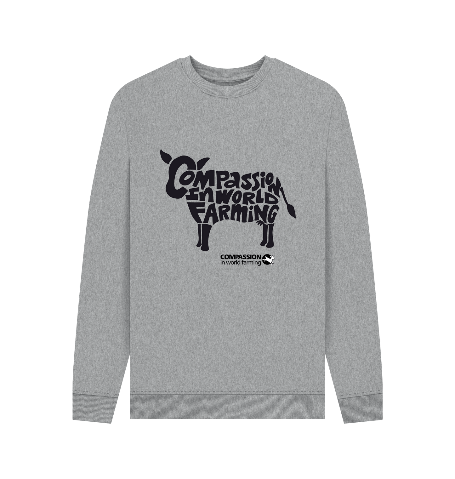 Light Heather Printed Sweater Front