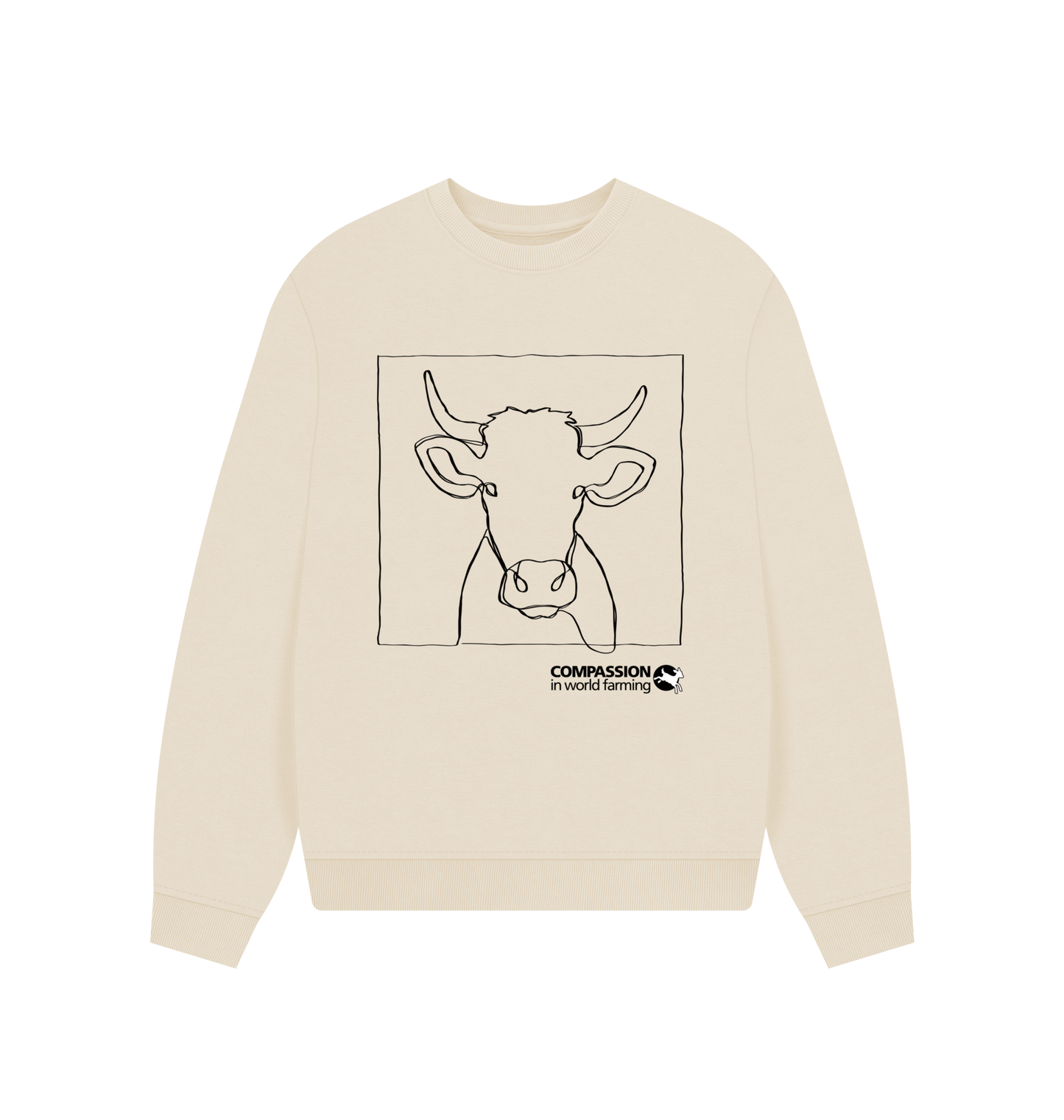 Oat Printed Sweater Front