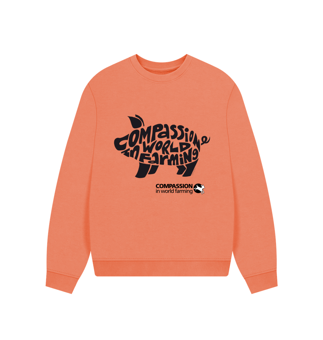 Apricot Printed Sweater Front