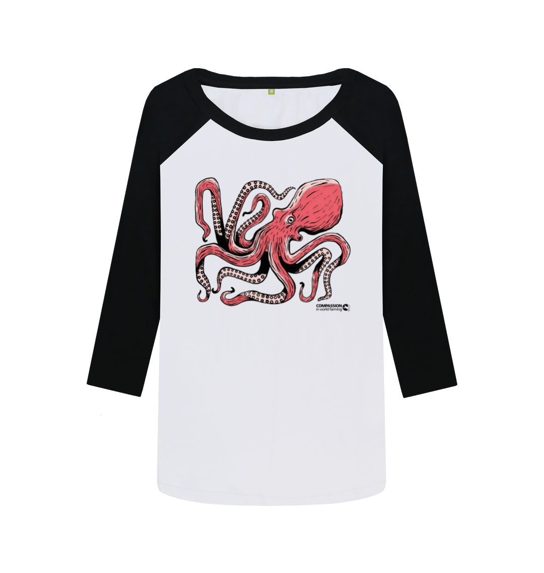 Black-White Printed Baseball T-shirt