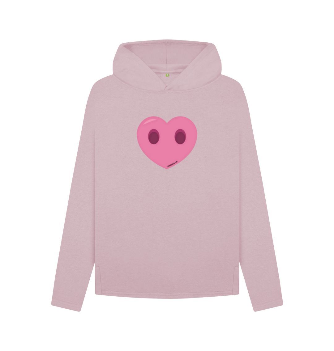 Mauve Women's Compassion Heart Relaxed Fit Hoodie