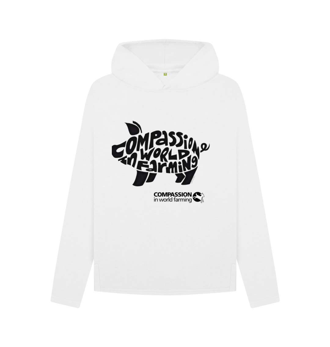 White Printed Hoody