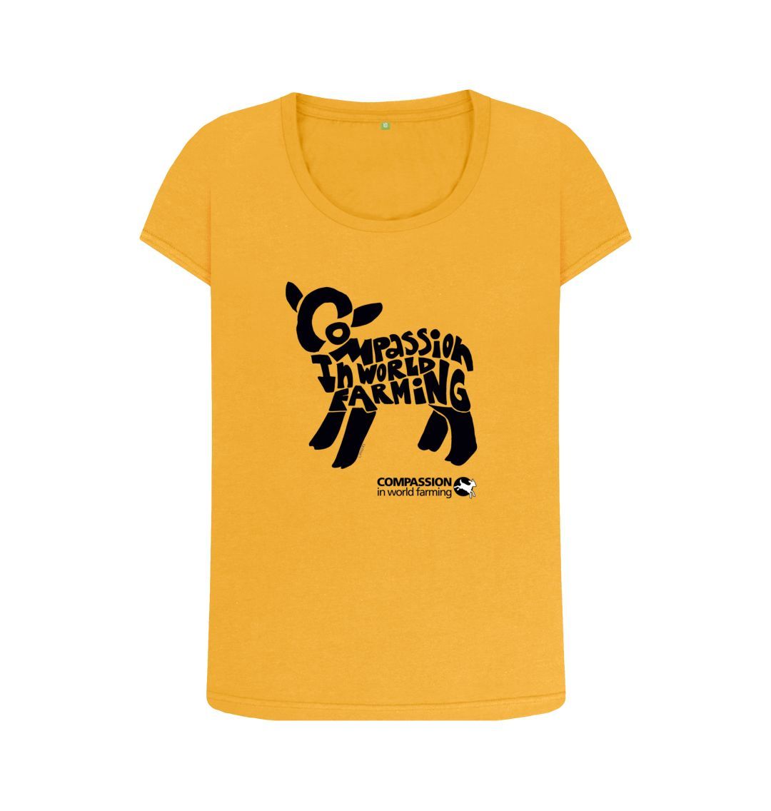 Mustard Women's Compassion Lamb Scoop Neck T-Shirt