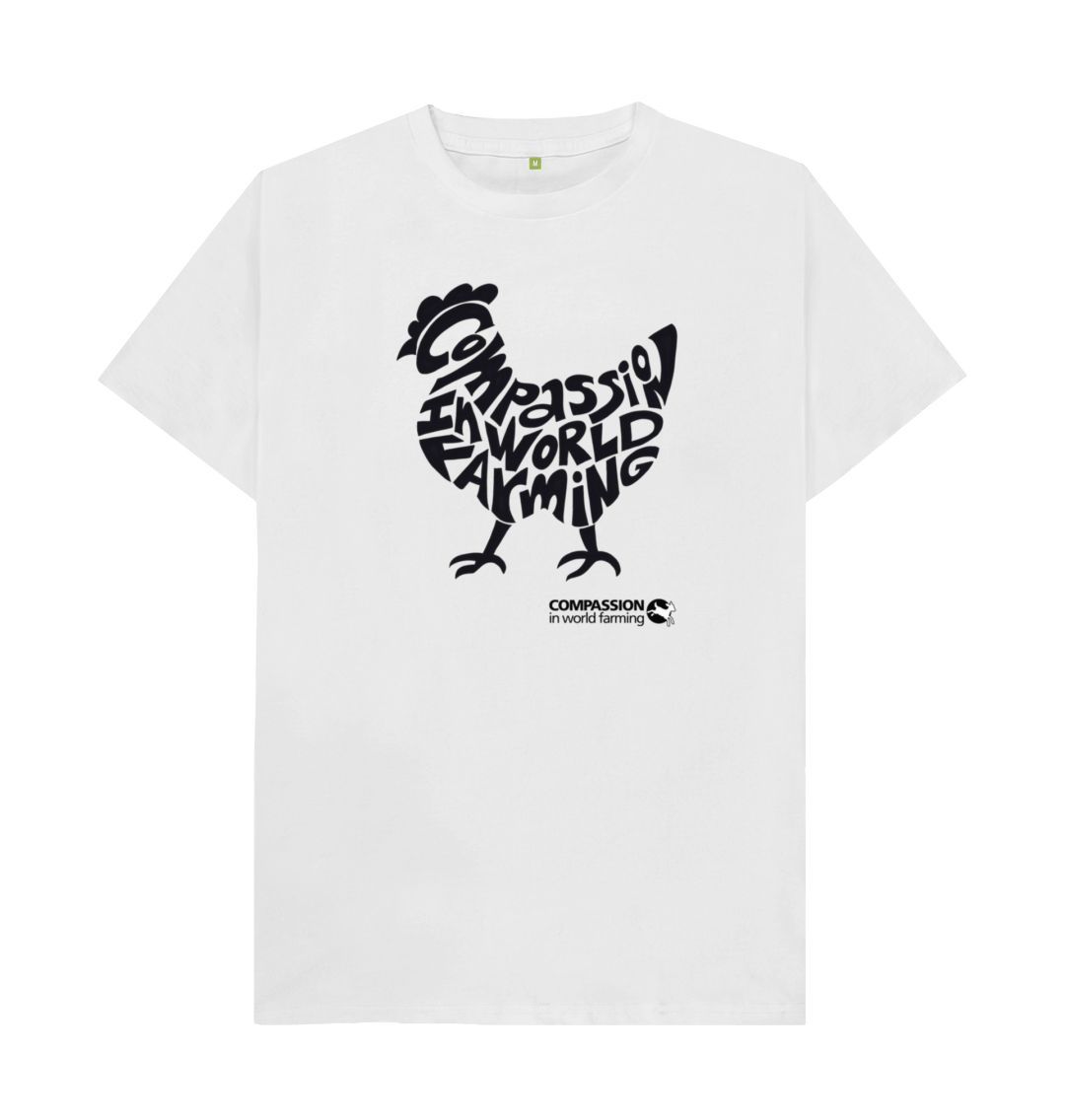 White Men's Compassion Chicken T-Shirt