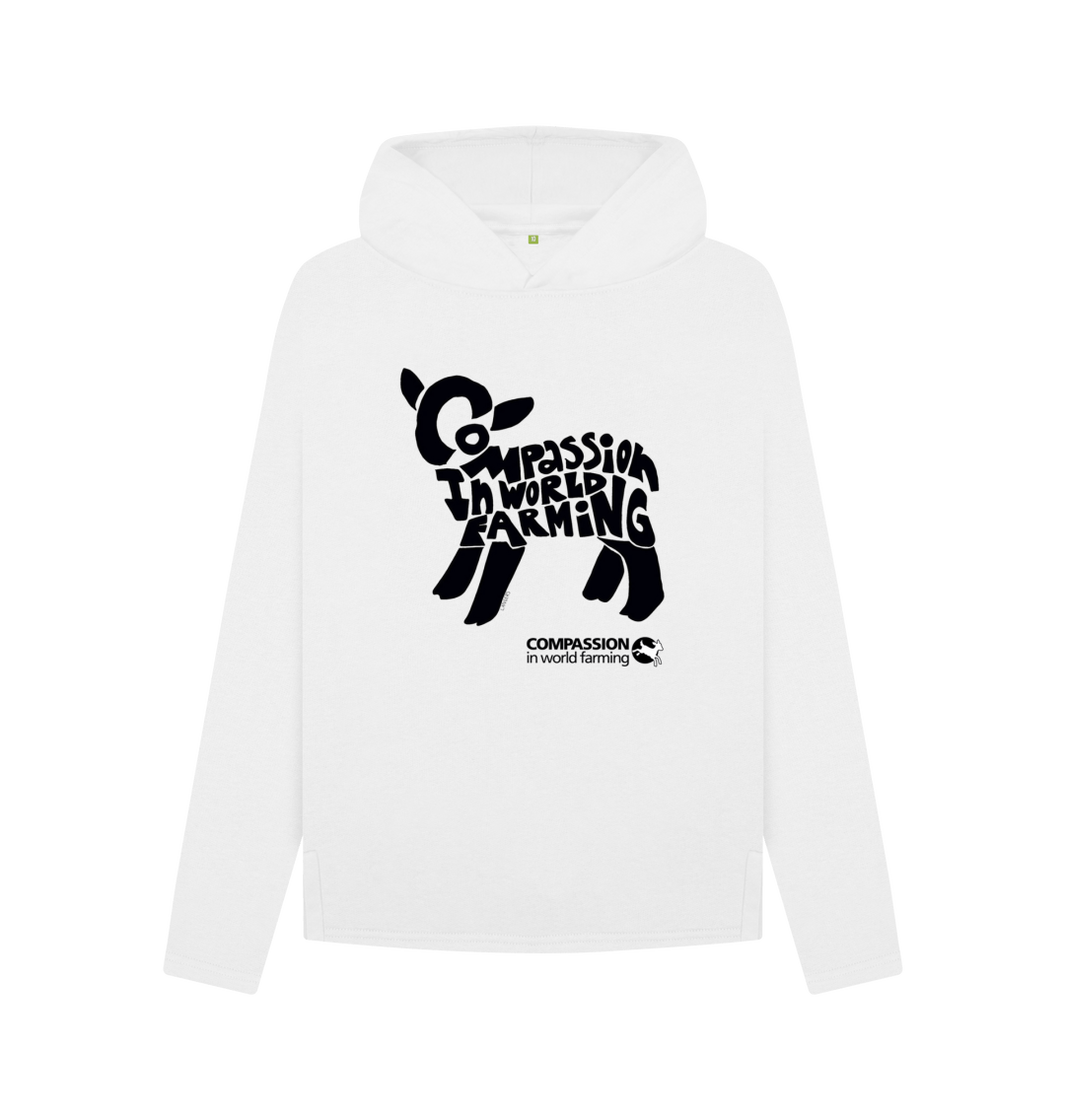 White Printed Hoody