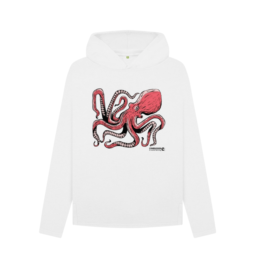 White Printed Hoody