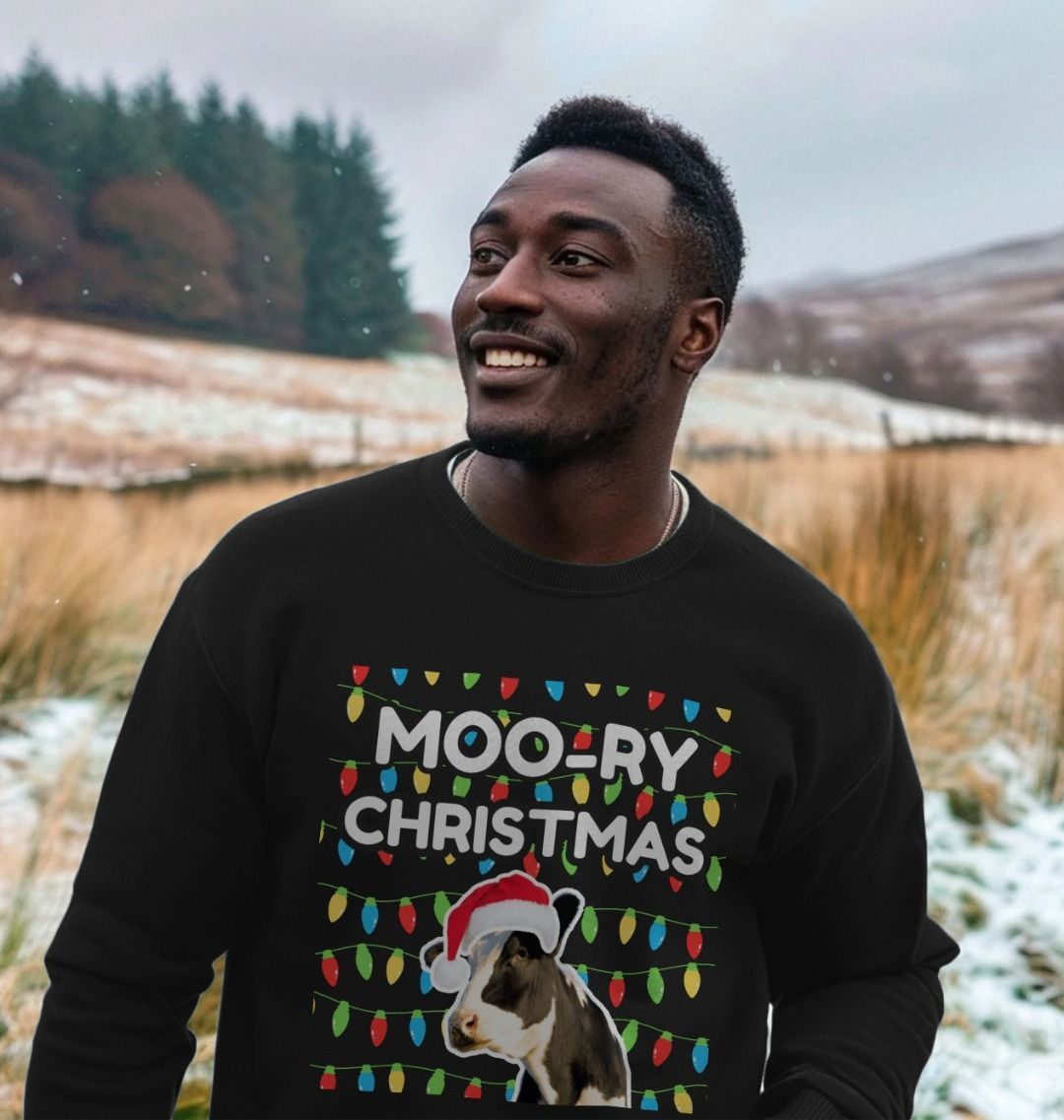 Men's 'Moo-ry Christmas' Christmas Jumper