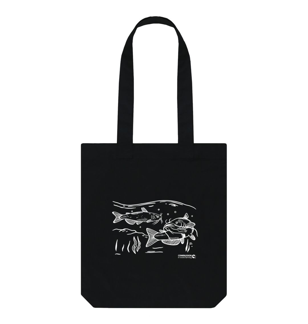 Black Catfish Tote Bag