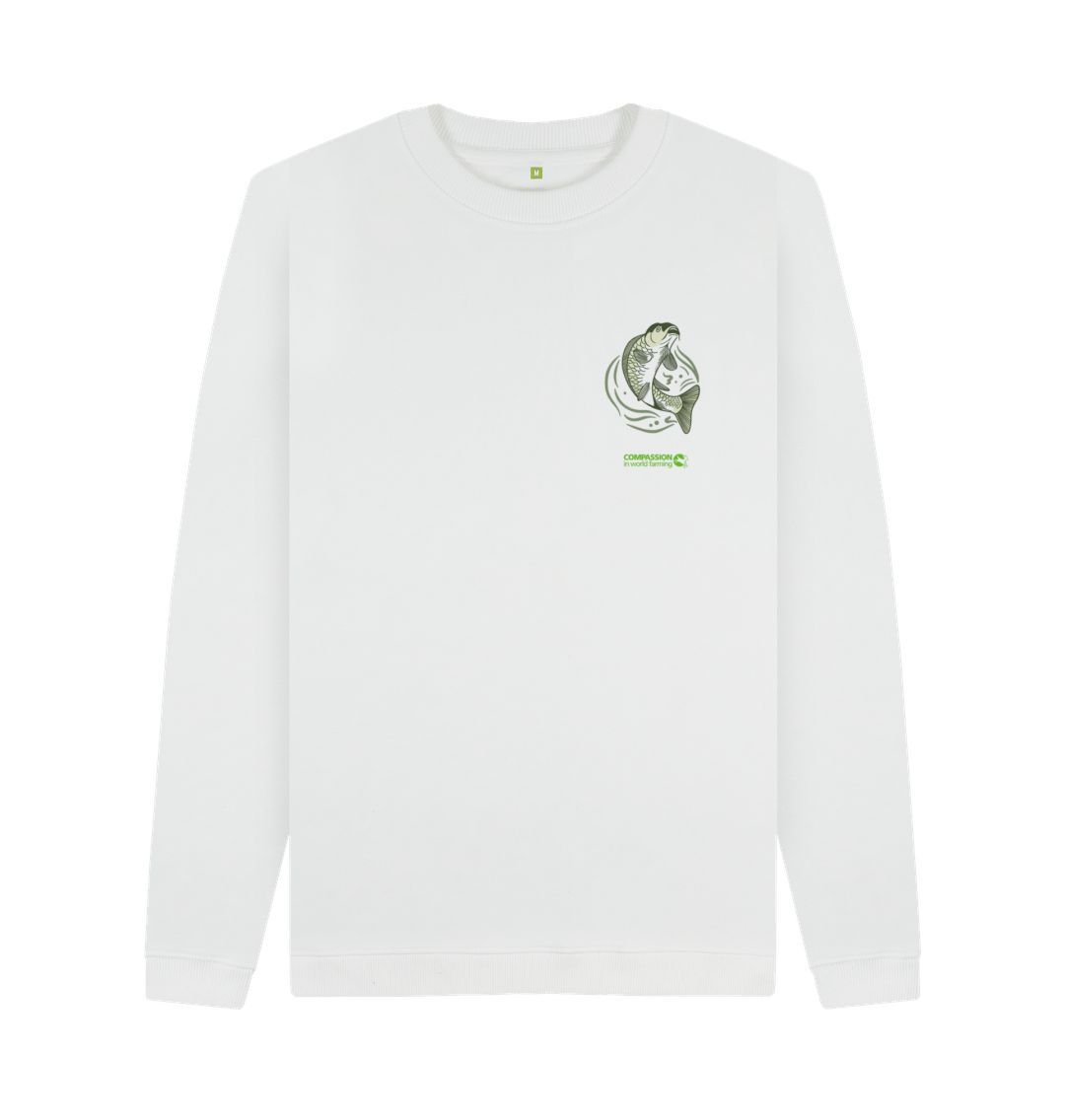 White Men's Carp Pocket Jumper