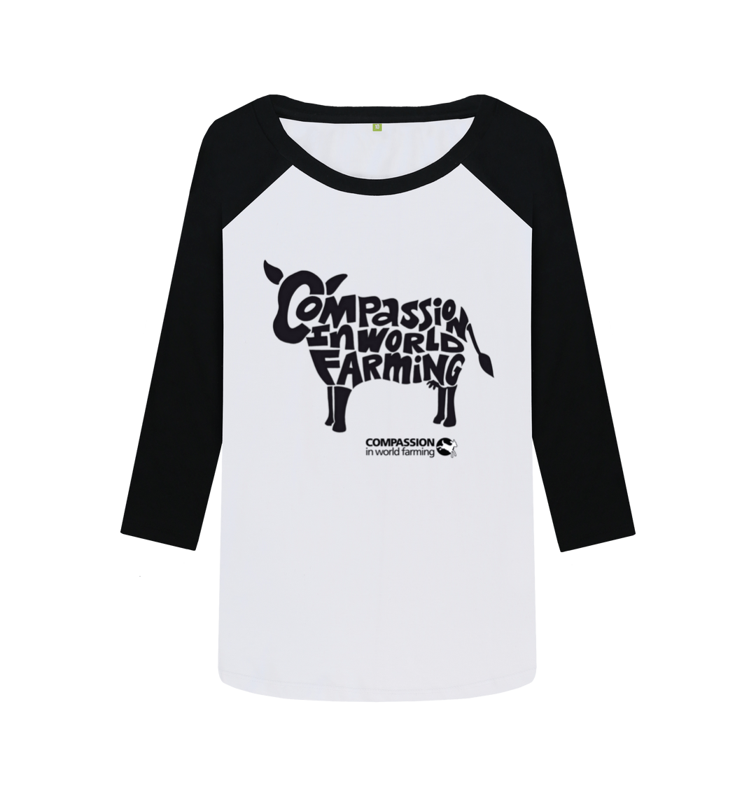 Black-White Printed Baseball T-shirt