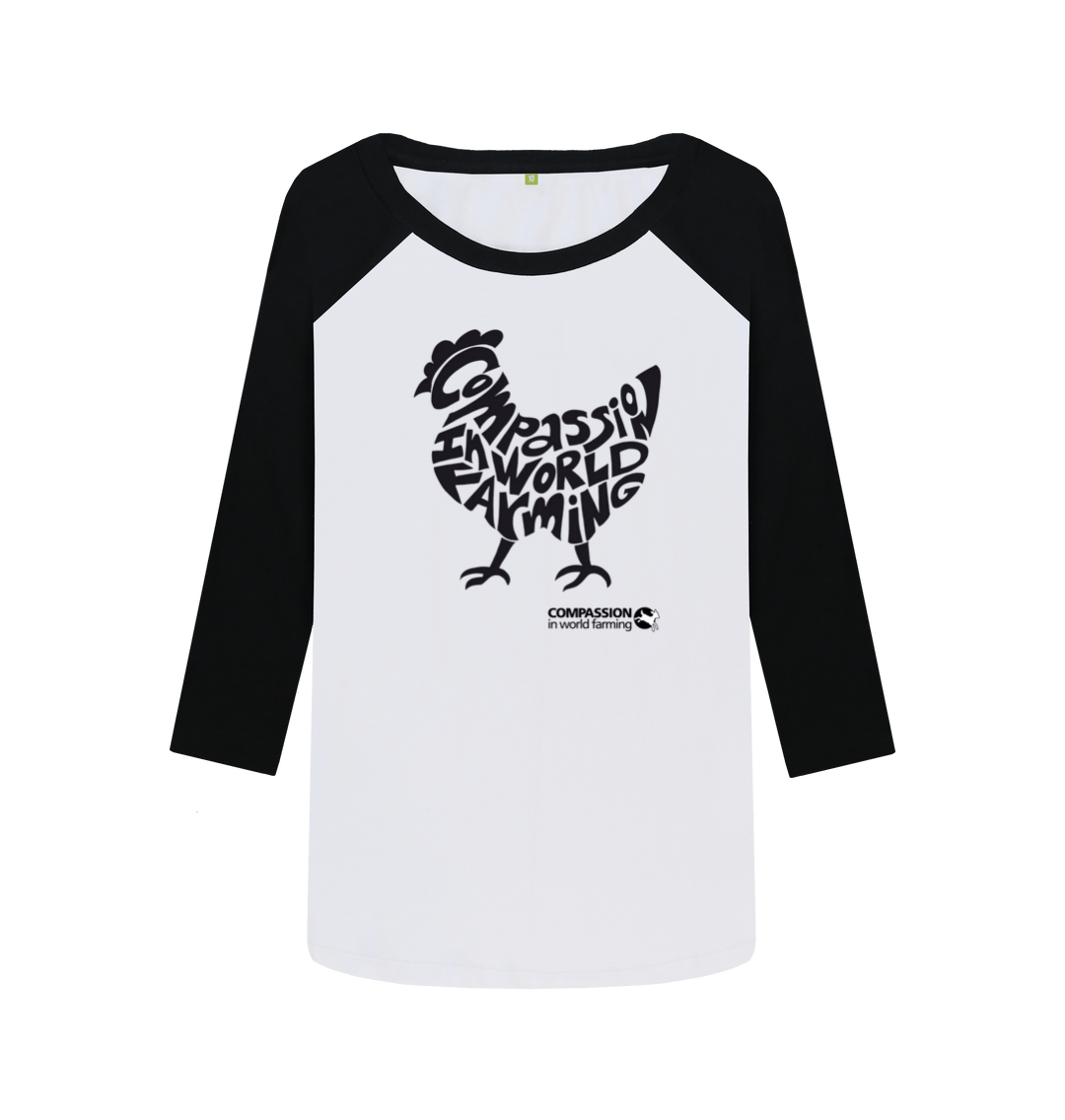 Black-White Printed Baseball T-shirt