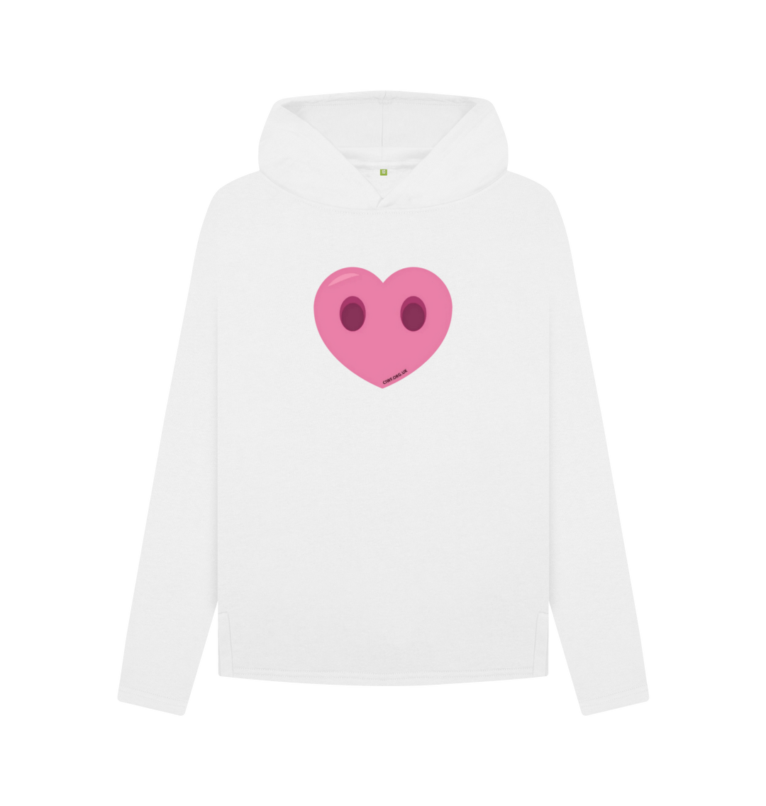 White Printed Hoody
