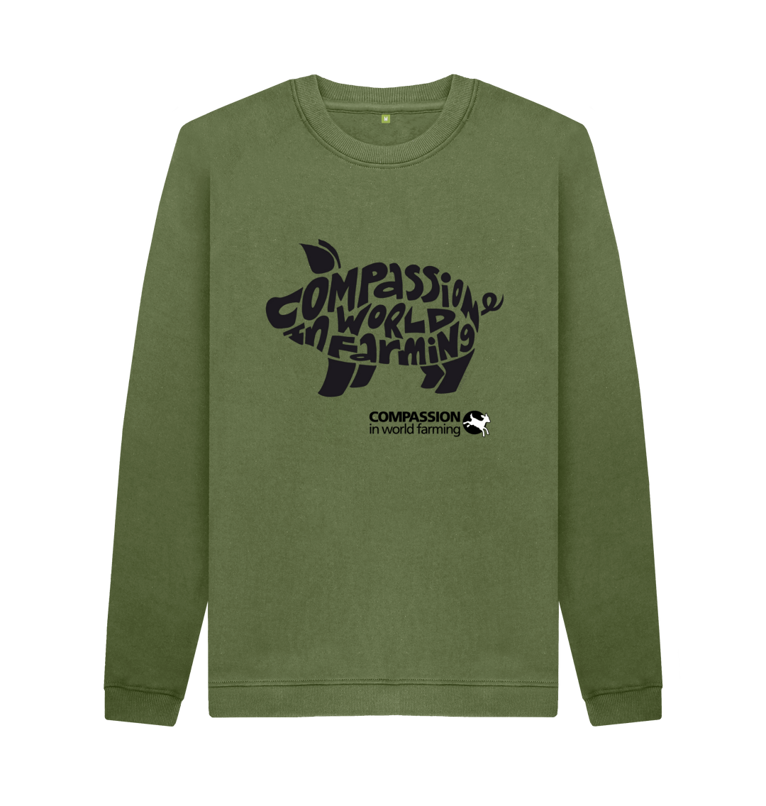 Khaki Printed Sweater