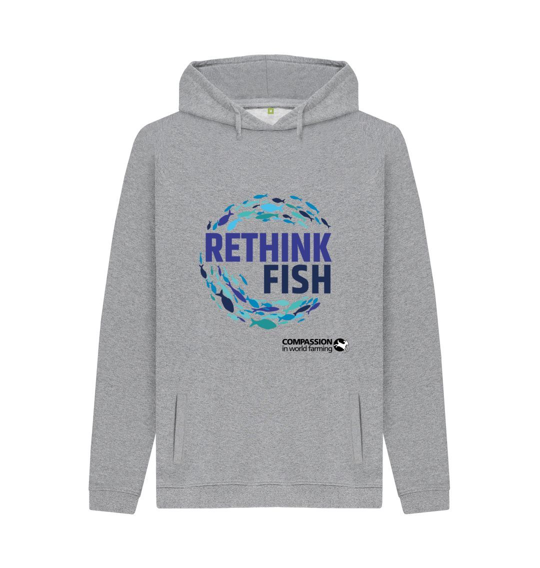 Light Heather Unisex Rethink Fish Hoodie