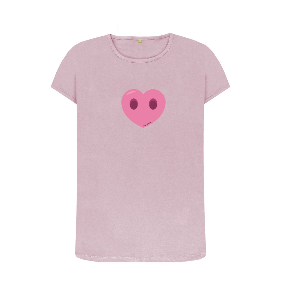 Mauve Women's Compassion Heart T-Shirt