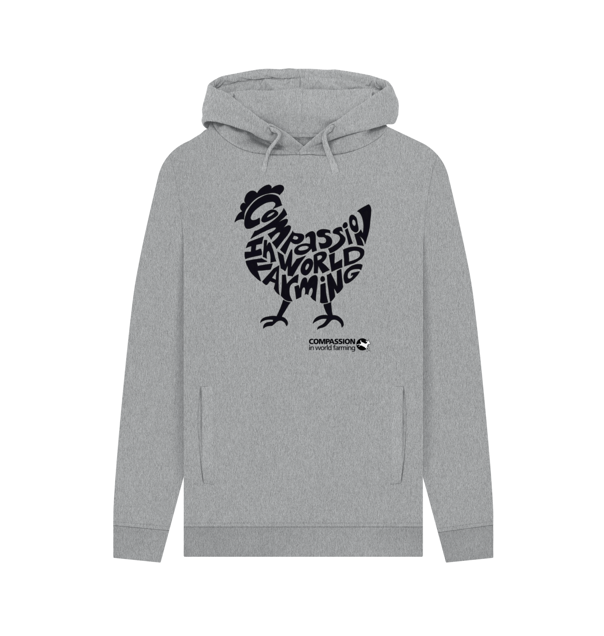 Light Heather Printed Hoody Front