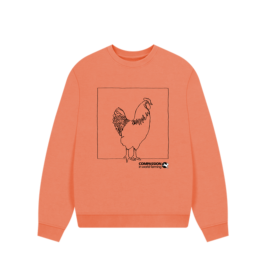 Apricot Printed Sweater Front