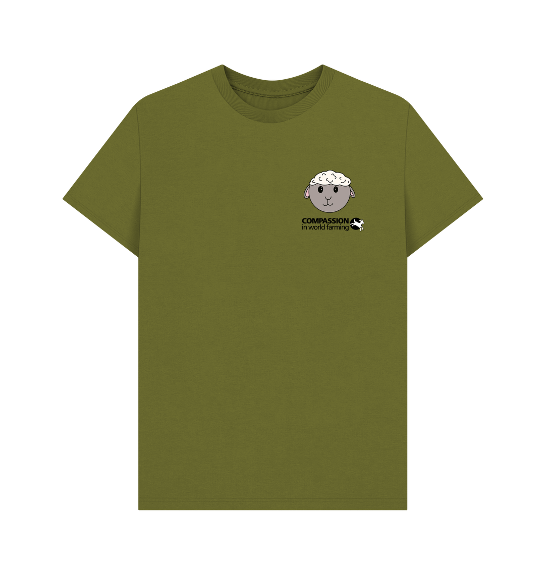 Moss Green Fields not factories Sheep Men's T-shirt