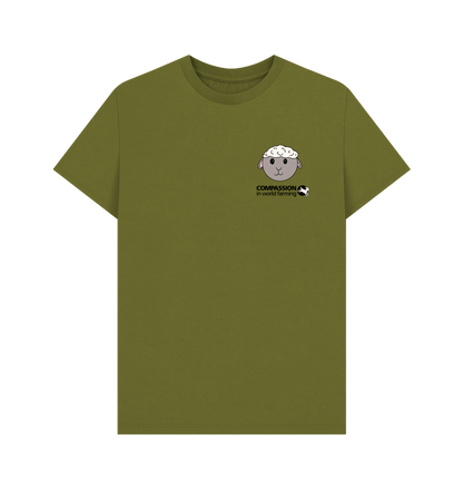 Moss Green Fields not factories Sheep Men's T-shirt