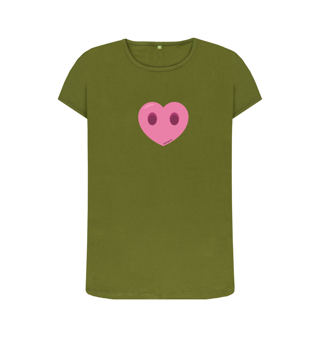 Moss Green Printed T-shirt Front