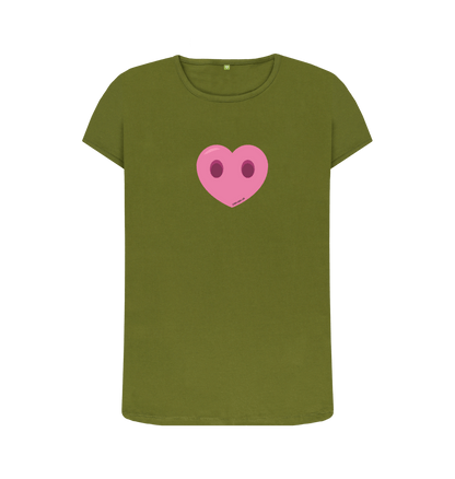 Moss Green Printed T-shirt Front