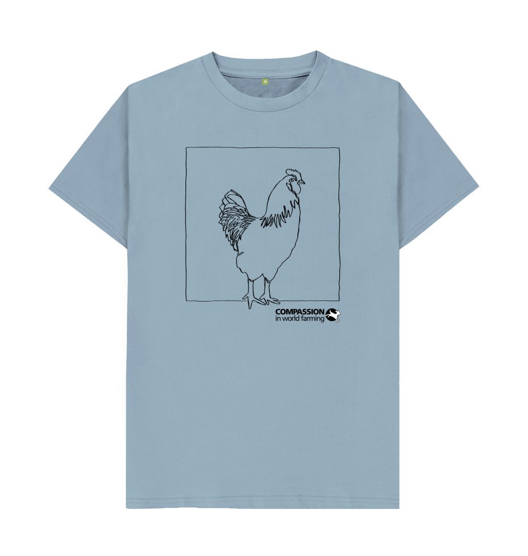Stone Blue Men's Chicken T-Shirt