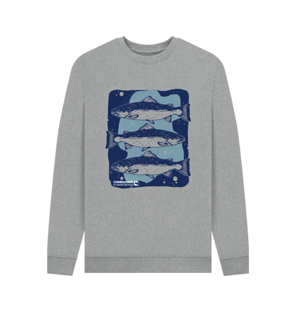 Light Heather Printed Sweater Front