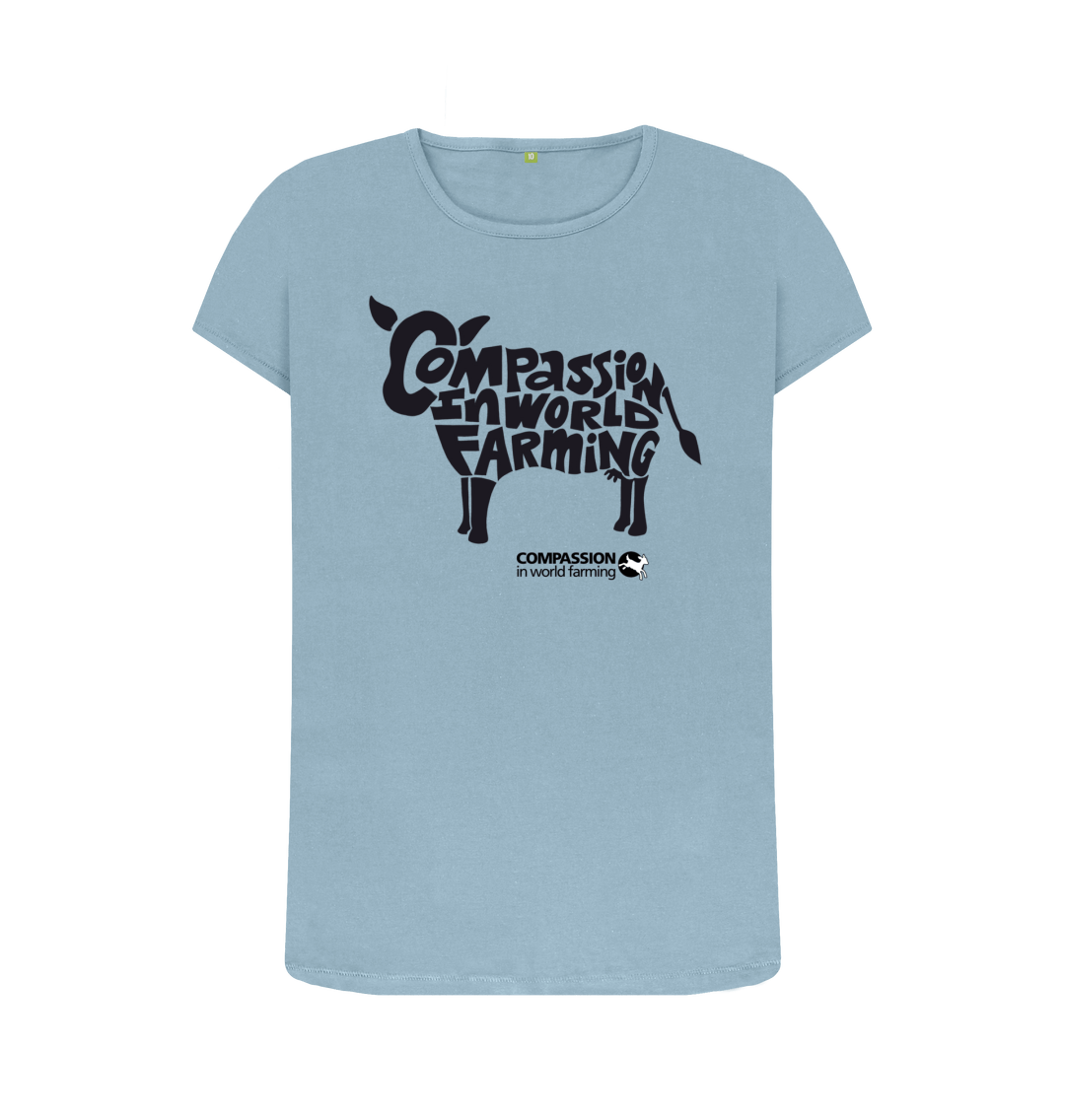 Stone Blue Printed T-shirt Front