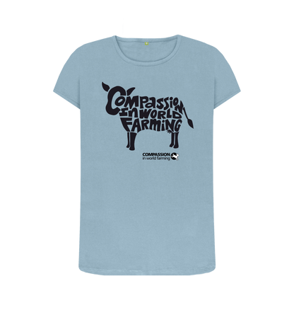 Stone Blue Printed T-shirt Front