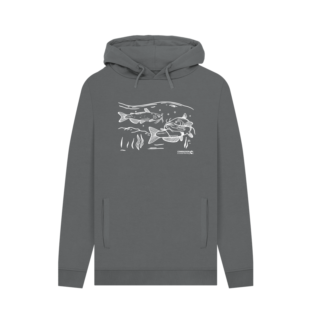 Slate Grey Printed Hoody Front