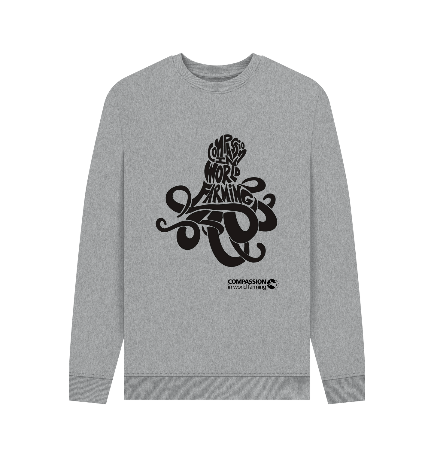 Light Heather Printed Sweater Front