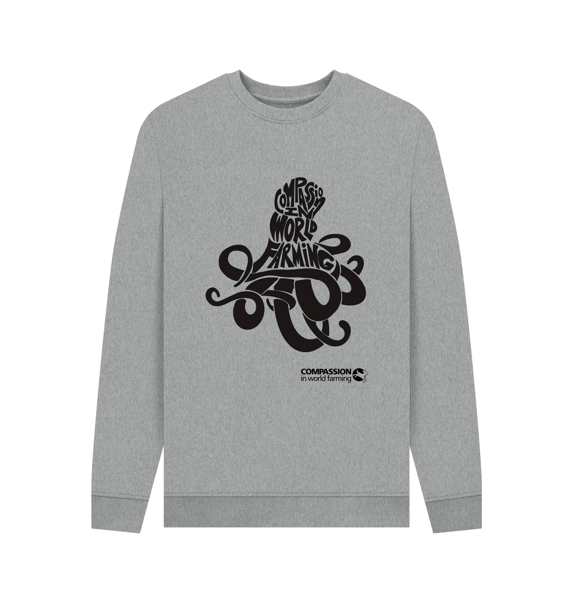 Light Heather Printed Sweater Front