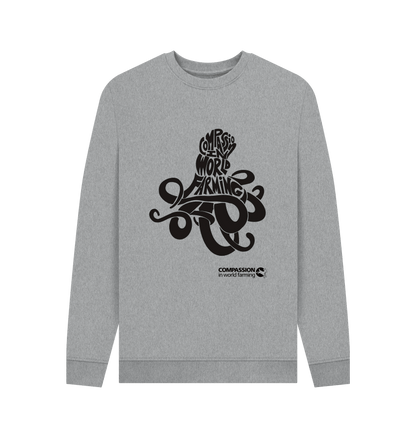 Light Heather Printed Sweater Front