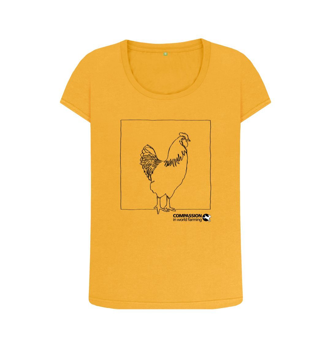 Mustard Women's Chicken Scoop Neck T-Shirt