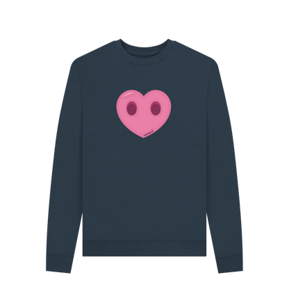 Navy Blue Printed Sweater Front