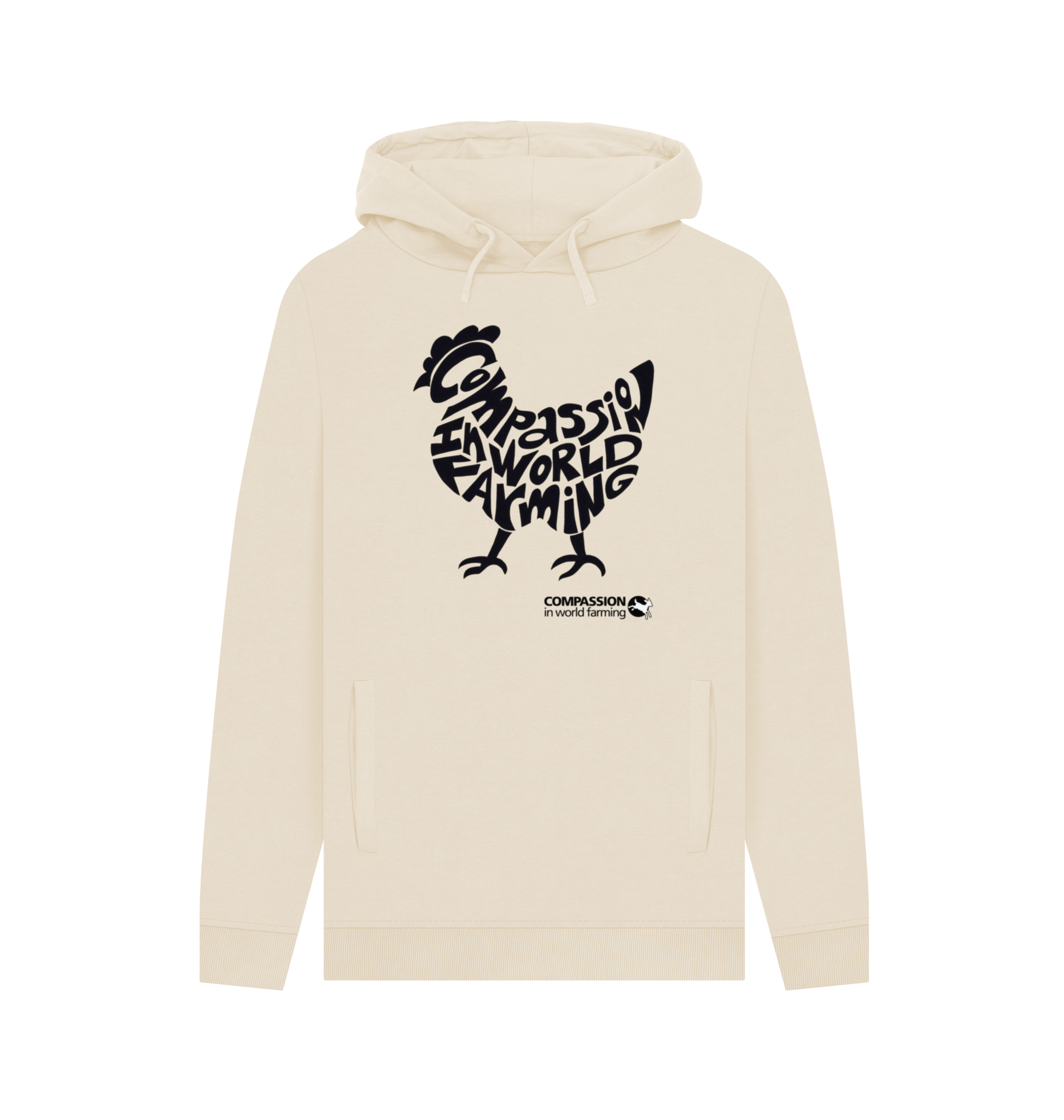Oat Printed Hoody Front