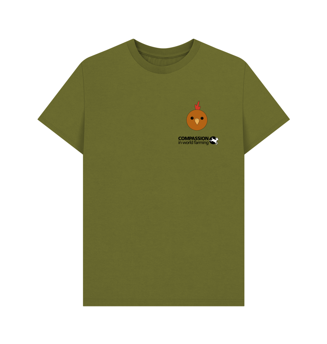 Moss Green Fields Not Factories Hen Men's T-shirt