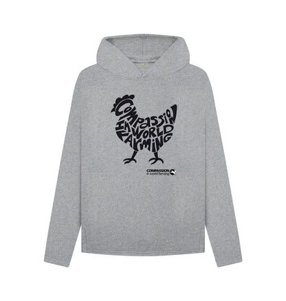 Athletic Grey Women's Compassion Chicken Relaxed Fit Hoodie