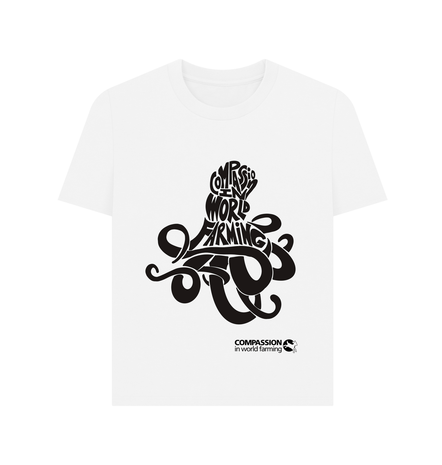 White Printed T-shirt Front