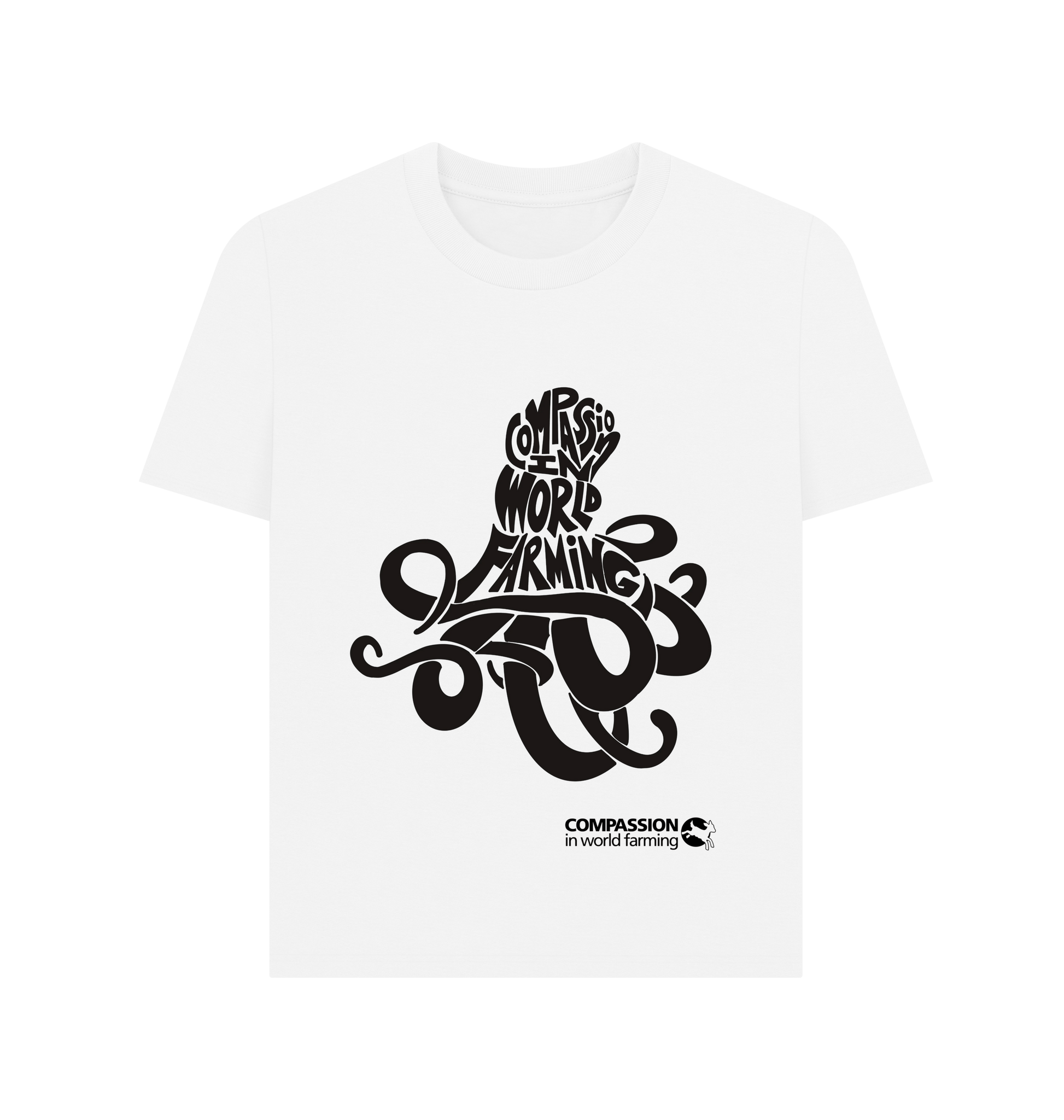 White Printed T-shirt Front