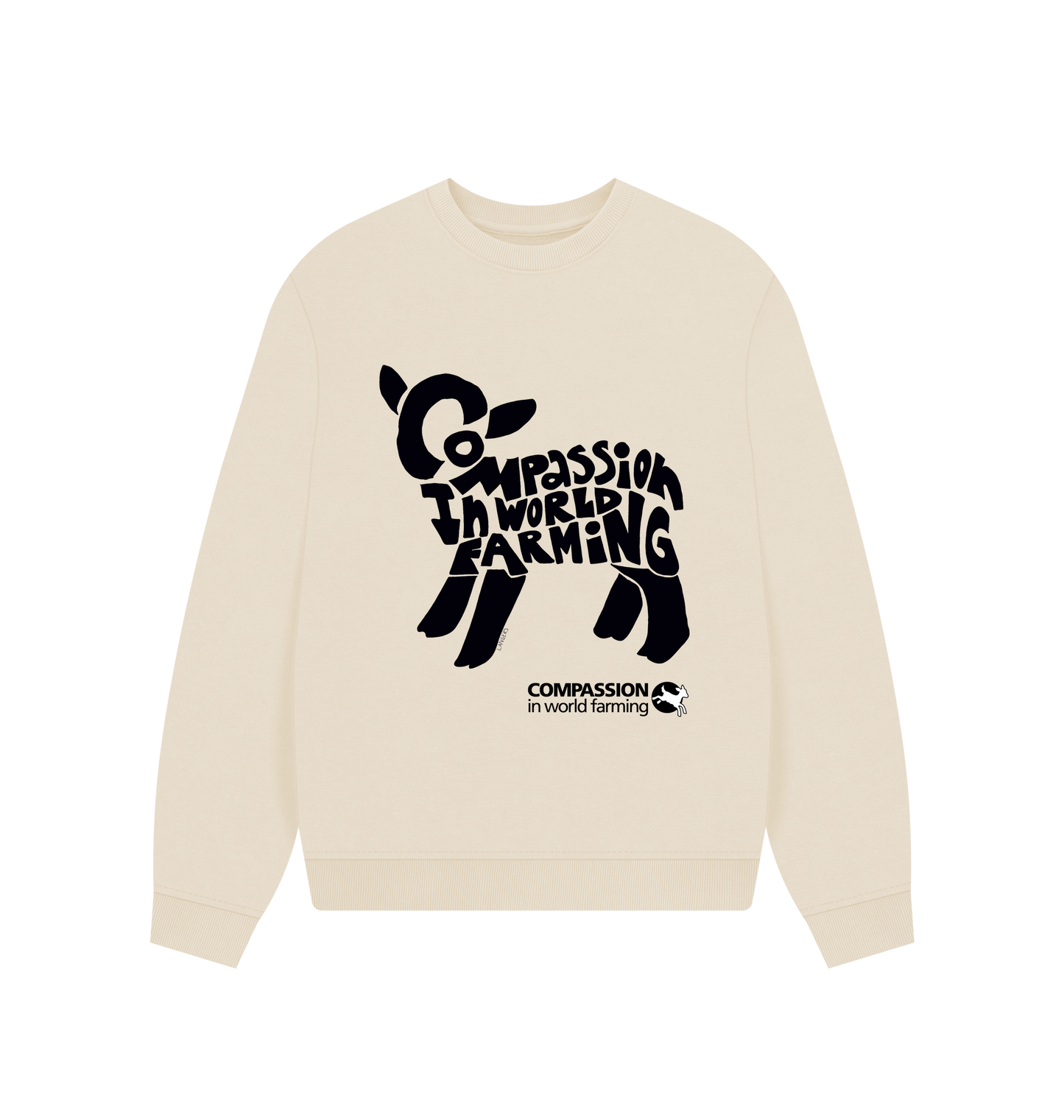 Oat Printed Sweater Front