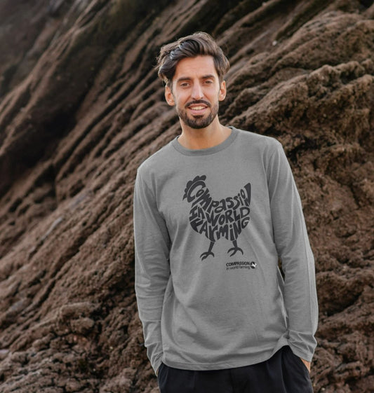 Men's Compassion Chicken Long Sleeve T-Shirt