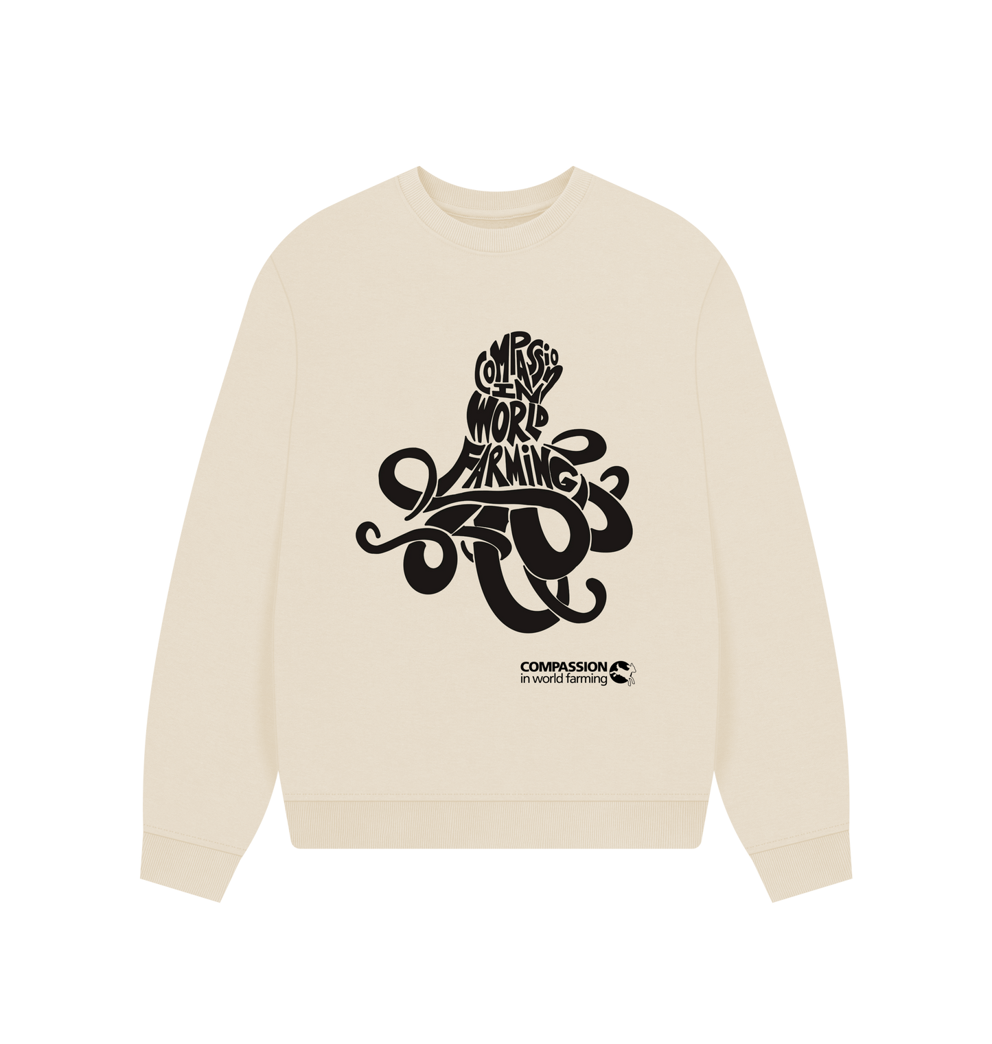 Oat Printed Sweater Front
