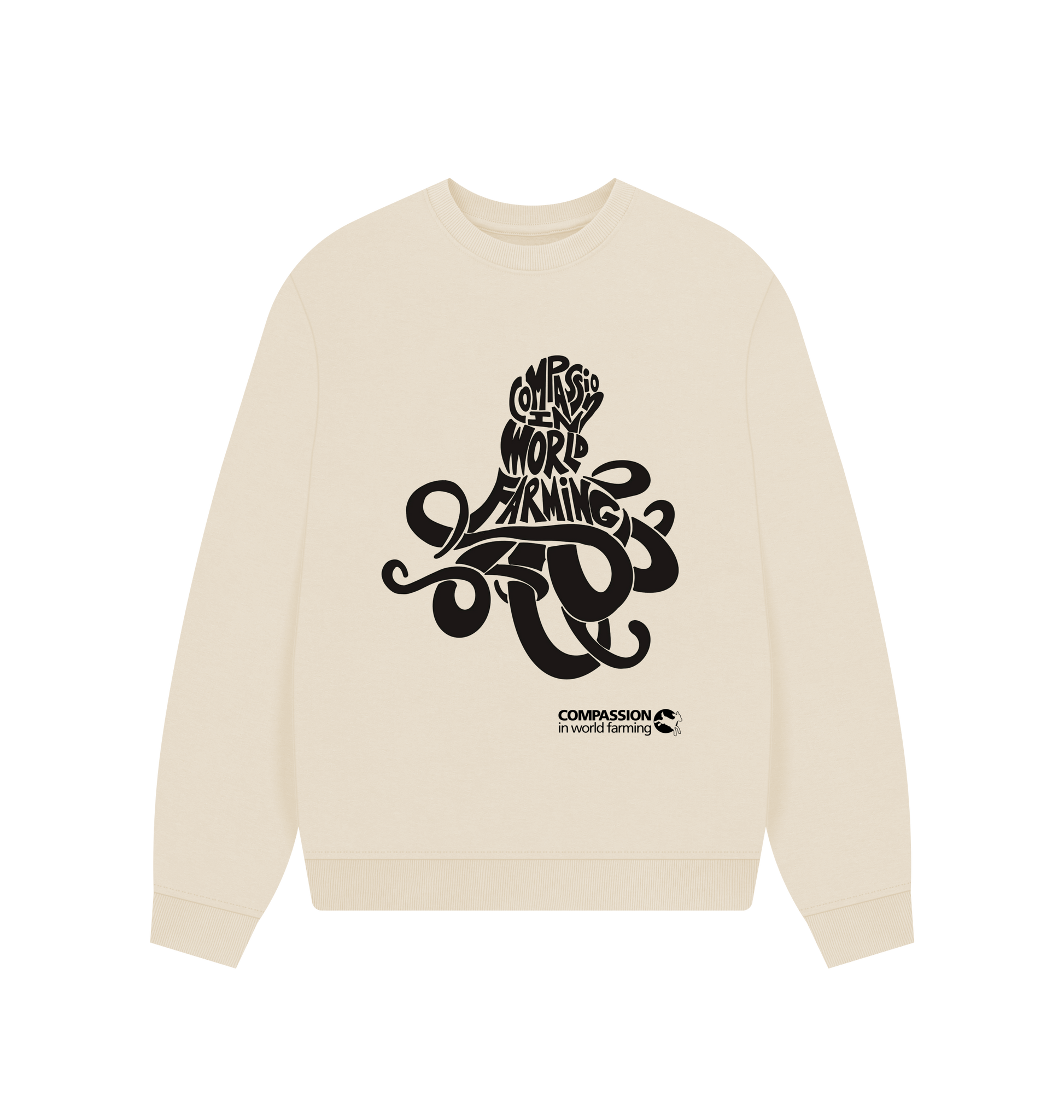 Oat Printed Sweater Front