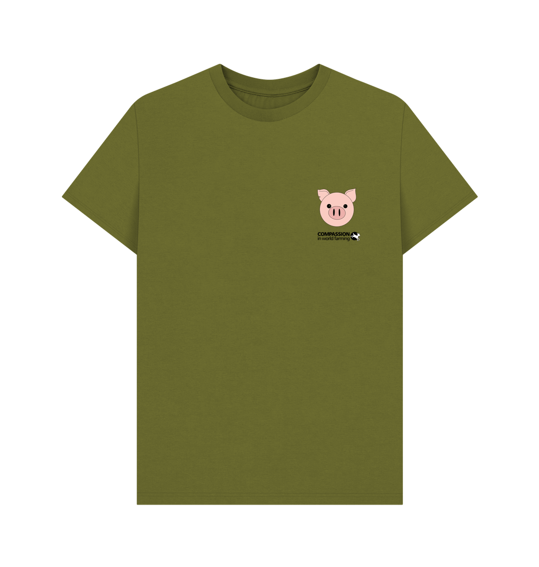 Moss Green Fields Not Factories Men's T-shirt